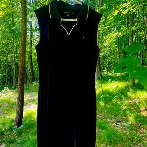 Tommy Hilfiger black sleeveless polo dress